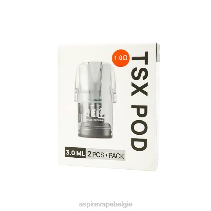 Aspire Tsx Pod 1,0 ohm (3,0 ml)/2 stuks per verpakking (compatibel met cyber s en cyber x) 2J0N234- Aspire Vape